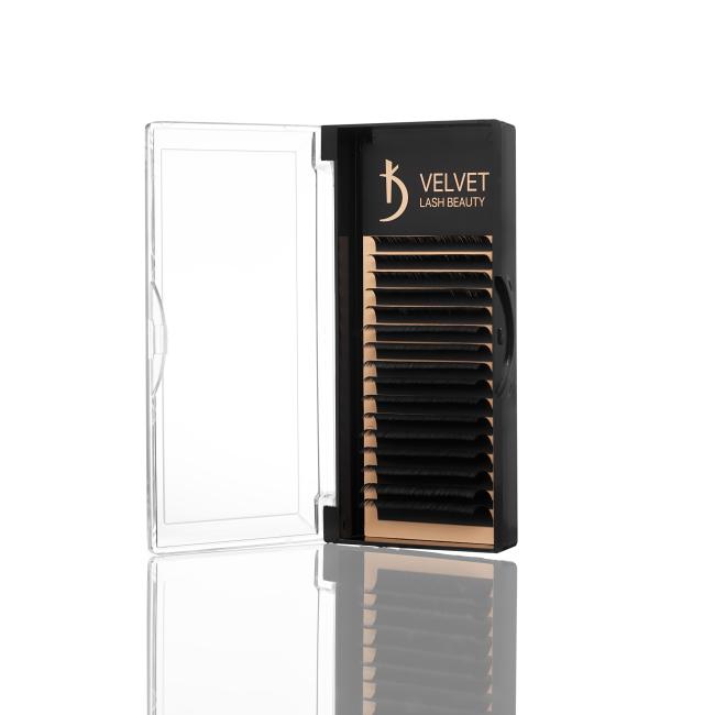Velvet Lash Beauty Eyelash Extensions 0.07 D Mix (16 rows, lengths 6–14 mm)